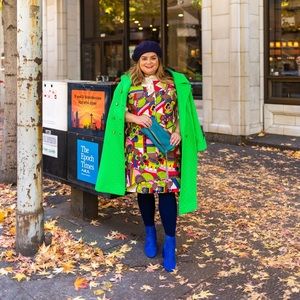 ❇️ Vintage lime cream coat 🧥